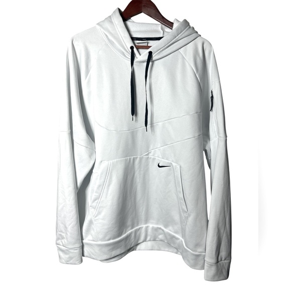 Nike Therma-Fit Pullover Fitness White Hoodie Mens Sz XXL Athleisure Gym Workout - Picture 3 of 11